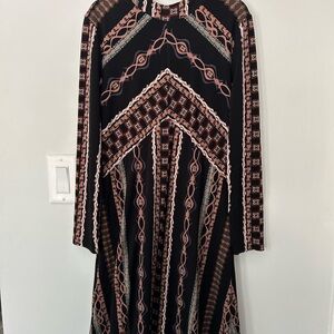 Free people Stella retro Geometric mini Dress  XS